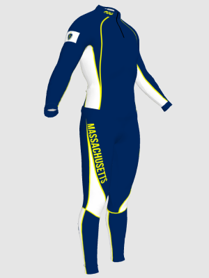 Podiumwear Unisex Silver Two-Piece Race Suit