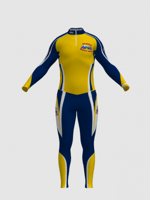 Podiumwear Unisex Silver Two-Piece Race Suit
