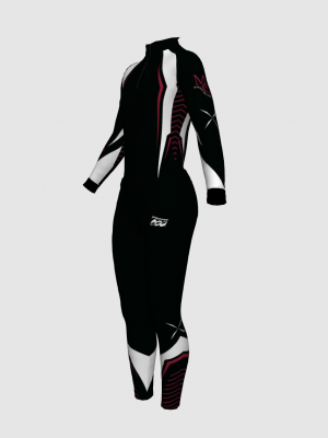 Podiumwear Women's Silver Two-Piece Race Suit