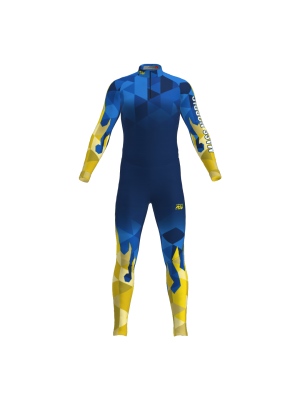 Podiumwear Unisex Silver Two-Piece Race Suit