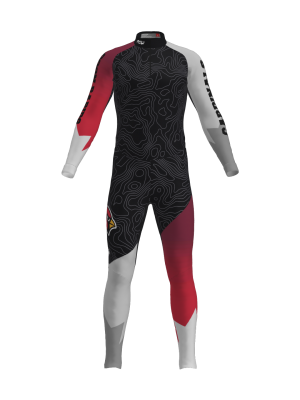 Podiumwear Unisex Silver Two-Piece Race Suit