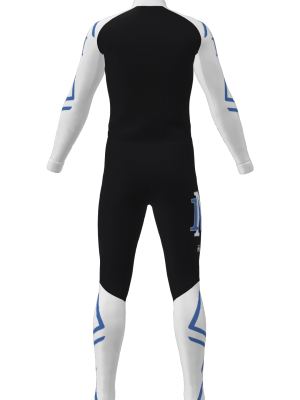 Podiumwear Unisex Silver Two-Piece Race Suit