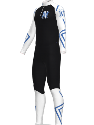 Podiumwear Unisex Silver Two-Piece Race Suit