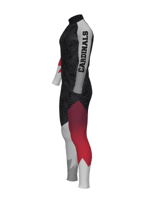 Podiumwear Unisex Silver Two-Piece Race Suit