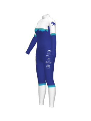 Podiumwear Women's Silver Two-Piece Race Suit