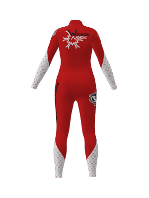 Podiumwear Women's Silver Two-Piece Race Suit