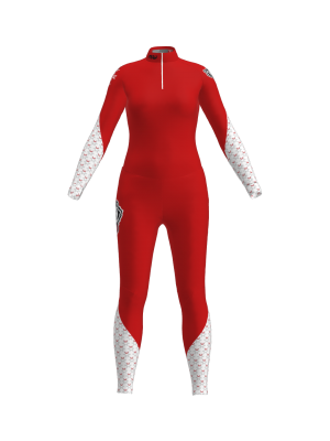 Podiumwear Women's Silver Two-Piece Race Suit