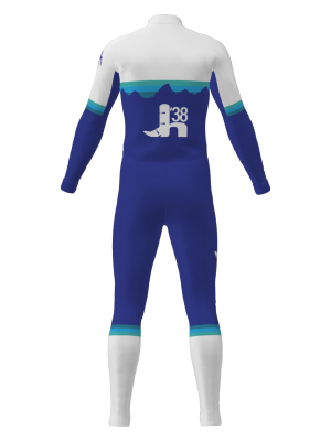 Podiumwear Unisex Silver Two-Piece Race Suit