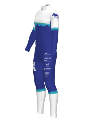 Podiumwear Unisex Silver Two-Piece Race Suit