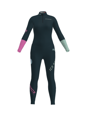 Podiumwear Women's Silver Two-Piece Race Suit