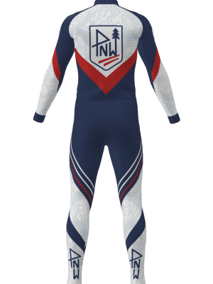 Podiumwear Unisex Silver Two-Piece Race Suit