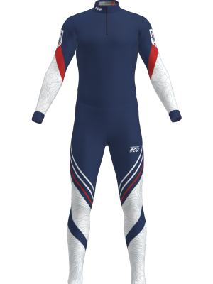 Podiumwear Unisex Silver Two-Piece Race Suit