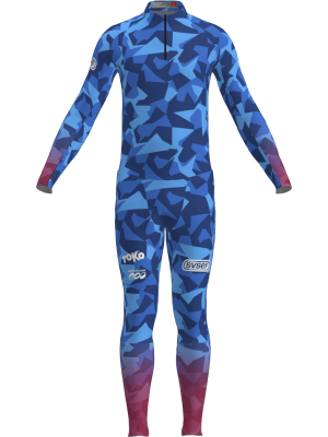 Podiumwear Unisex Gold Two-Piece Race Suit