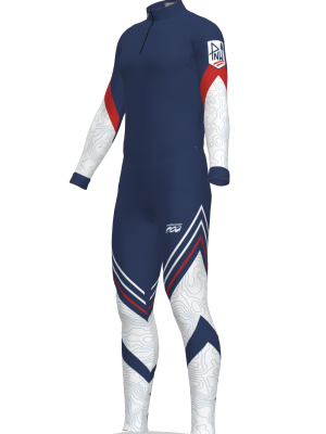 Podiumwear Unisex Silver Two-Piece Race Suit