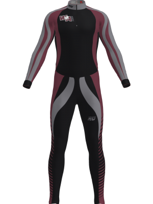 Podiumwear Unisex Silver Two-Piece Race Suit