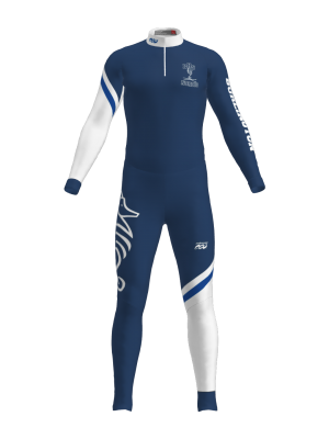 Podiumwear Unisex Silver Two-Piece Race Suit