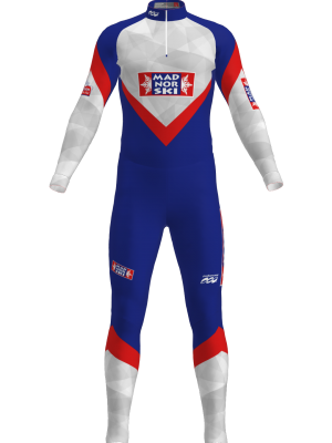 Podiumwear Unisex Silver Two-Piece Race Suit