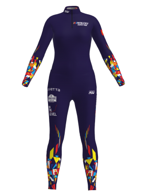 Podiumwear Women's Silver Two-Piece Race Suit