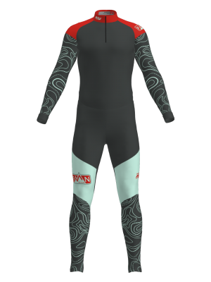 Podiumwear Unisex Silver Two-Piece Race Suit