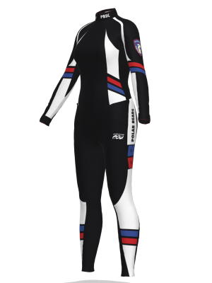 Podiumwear Women's Silver Two-Piece Race Suit