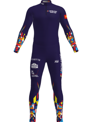 Podiumwear Unisex Silver Two-Piece Race Suit