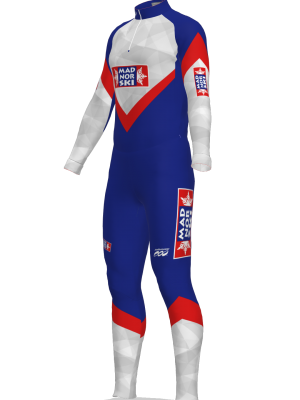 Podiumwear Unisex Silver Two-Piece Race Suit