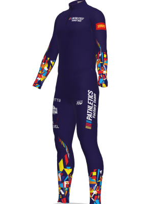 Podiumwear Unisex Silver Two-Piece Race Suit