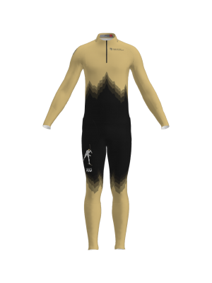 Podiumwear Unisex Gold Two-Piece Race Suit