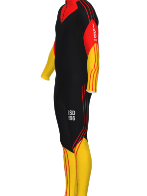 Podiumwear Unisex Gold Two-Piece Race Suit