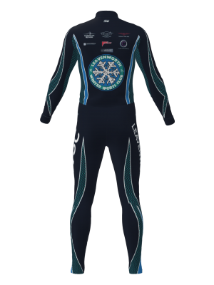 Podiumwear Unisex Silver Two-Piece Race Suit