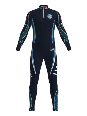 Podiumwear Unisex Silver Two-Piece Race Suit