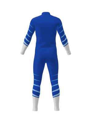 Podiumwear Unisex Silver Two-Piece Race Suit