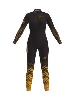 Podiumwear Women's Gold One-Piece Race Suit