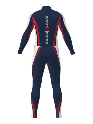 Podiumwear Unisex Silver Two-Piece Race Suit