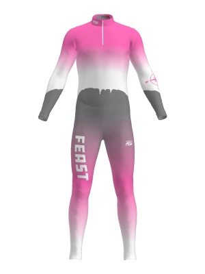 Podiumwear Unisex Silver Two-Piece Race Suit