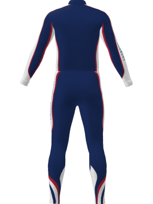 Podiumwear Unisex Silver Two-Piece Race Suit