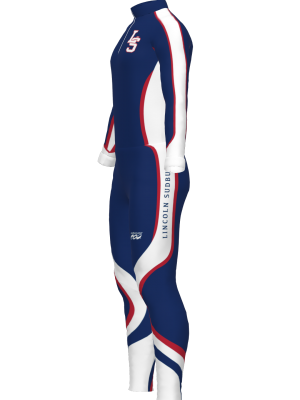 Podiumwear Unisex Silver Two-Piece Race Suit