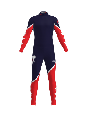 Podiumwear Unisex Silver Two-Piece Race Suit