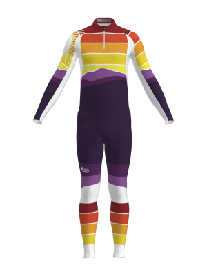 Podiumwear Unisex Gold Two-Piece Race Suit