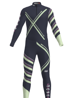 Podiumwear Unisex Silver Two-Piece Race Suit