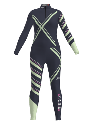 Podiumwear Women's Silver Two-Piece Race Suit