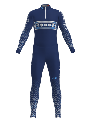 Podiumwear Unisex Silver Two-Piece Race Suit