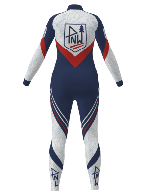 Podiumwear Women's Silver Two-Piece Race Suit