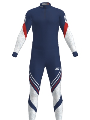 Podiumwear Unisex Silver Two-Piece Race Suit