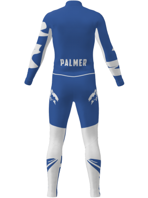 Podiumwear Unisex Silver Two-Piece Race Suit