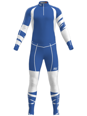 Podiumwear Unisex Silver Two-Piece Race Suit