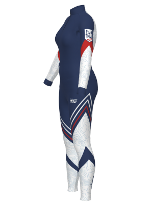 Podiumwear Women's Silver Two-Piece Race Suit