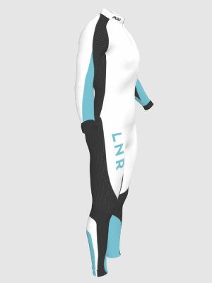 Podiumwear Unisex Silver Two-Piece Race Suit