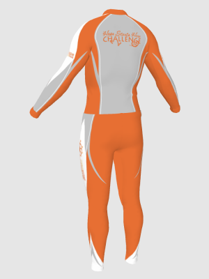 Podiumwear Unisex Silver Two-Piece Race Suit