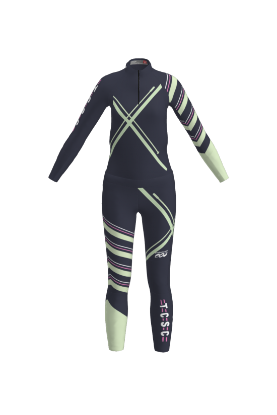 Podiumwear Women's Gold Two-Piece Race Suit Gallery